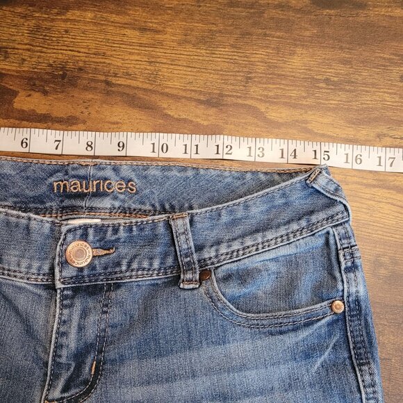 Maurices Jeans Women 6 S Mia Straight Leg Low Rise Medium Light Wash Stretch - Picture 7 of 12